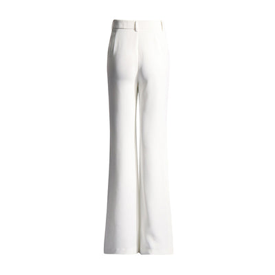 Fashionable With Side-slit Bootcut Trousers Suit Women