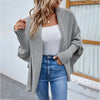 Neu Lose gestrickter Pullover einfarbig Fledermaus ärmel große Revers Strickjacke Herbst und Winter Mode Jacke für Damen bekleidung