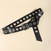 Men And Women Fashion Hollow Belt Personality Punk Style PU Soft Belt Jeans Hip Hop Accessories