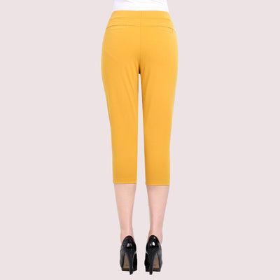 Women's Solid Color High-waist Casual Pants