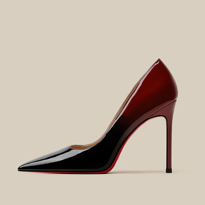 Lack leder Schwarz Rot Steigung Farbe High Heels Nischen Design