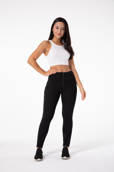 Shascullfites Melody Black Thermal Leggings Butt Lifting  Winter Pants Fur Inside Women Pants