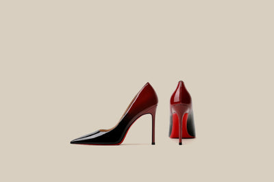 Lack leder Schwarz Rot Steigung Farbe High Heels Nischen Design