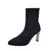 Spitz Stiefel Frauen Socke Schuhe