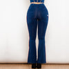 Shascullfites Melody Seite gestreift hohe Taille Skinny Jeans Bum Lift Hose Frau Sexy Push Up Jeans Denim Flare Jeans