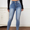 Neue Damen-Jeans hohe elastische, enge Jeans