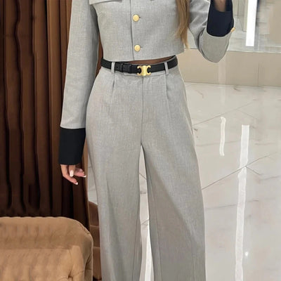 Elegant Wide-leg Pants For Women Suit